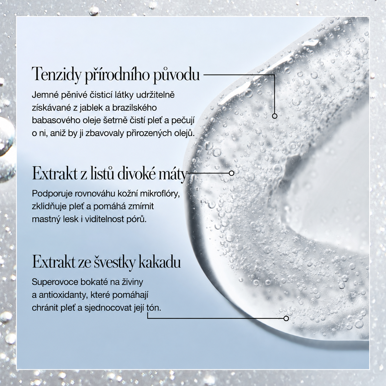 Pečující složky gelu RMS Beauty Kakadu Clean